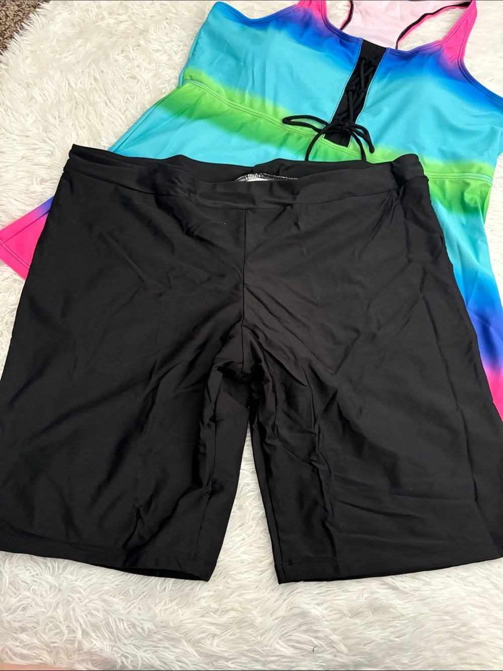 NEW American Trends Multi Color Tankini Swim Set Size 4XL